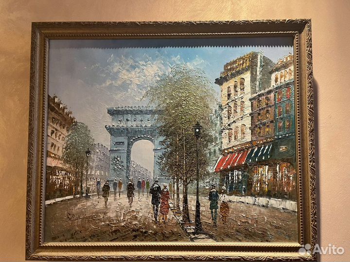 Картина маслом на холсте в раме