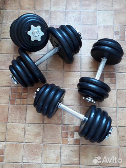 Новые разборные обрезиненные гантели