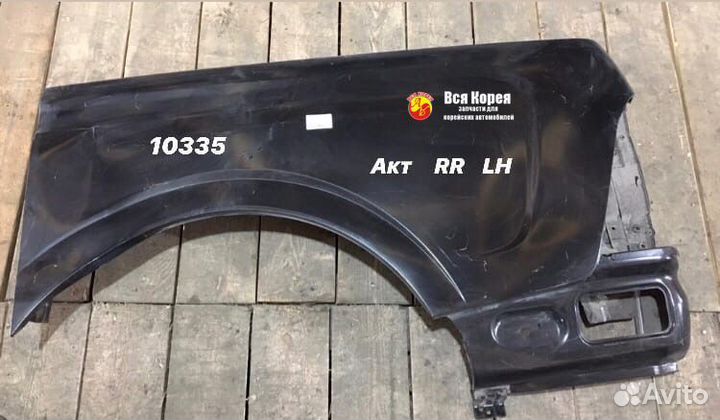 Крыло Actyon (Актион) заднее левое чёрное