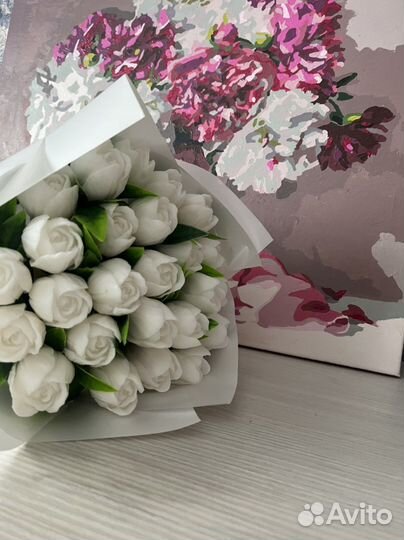 Букет цветы из мыла