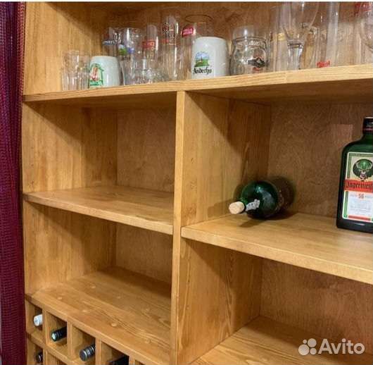 Стеллаж для вина из сосны