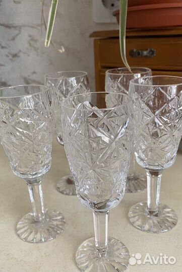 Рюмки хрустальные 6 шт