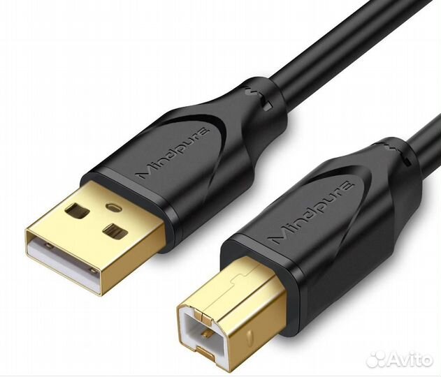 USB Кабель 2.0 A/M - B/M Golden Mindpure 5м