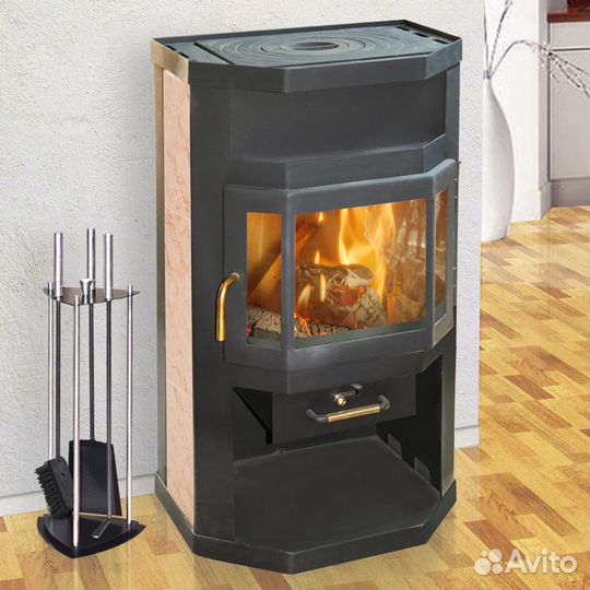 Печь-камин Ока с плитой (гк Мета)