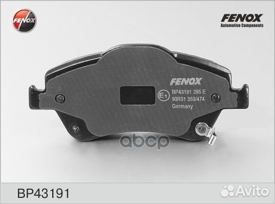 Колодки тормозные дисковые BP43191 fenox