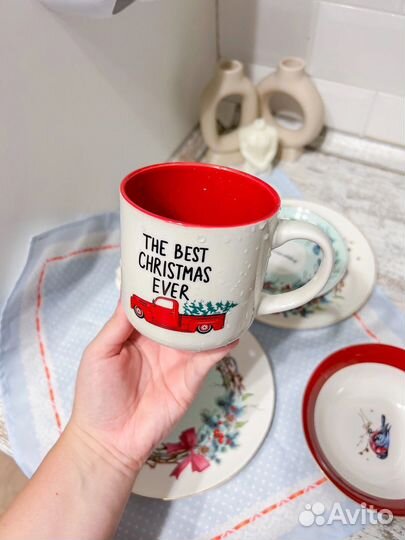 Набор посуды для сервировки стола новогодний