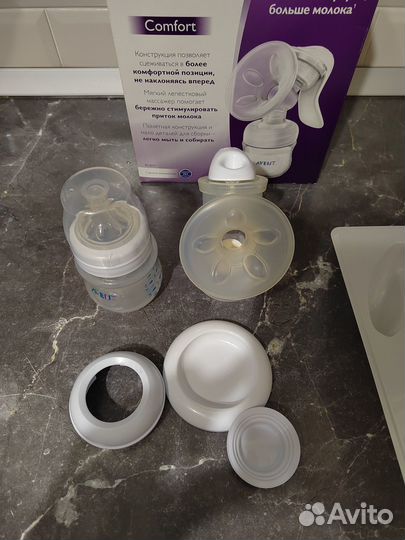 Молокоотсос avent ручной бутылочки