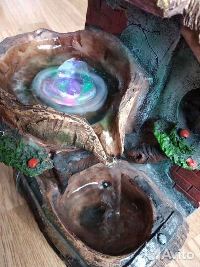 Декоративный фонтан с подсветкой, как ночник