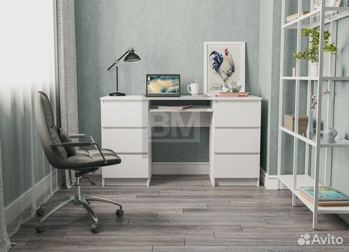 Компьютерный стол белый, стол рабочий