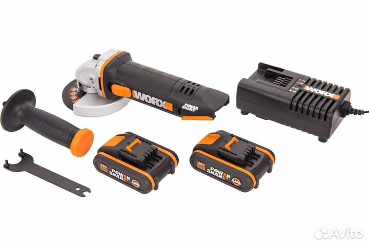 Аккумуляторная угловая шлифмашина worx WX800