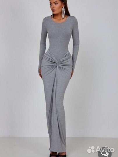 Ln family костюм из трикотажа серый s