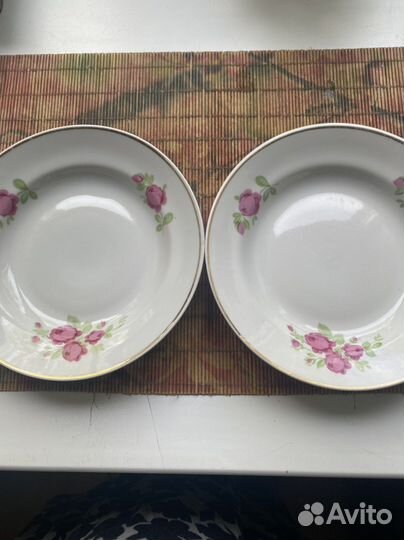 Тарелки новые,Соусник дулево 70- е годы
