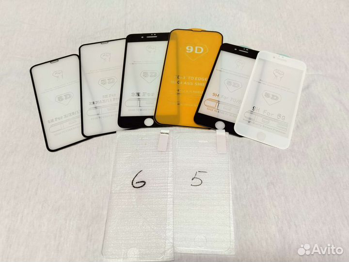 Защитное стекло iPhone 5 6 7 8 SE 10 11 X 12 13