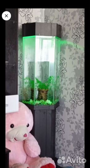 Аквариум с тумбой бу
