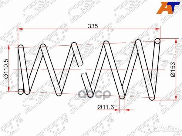 Комплект пружин 2шт задние toyota corolla E10