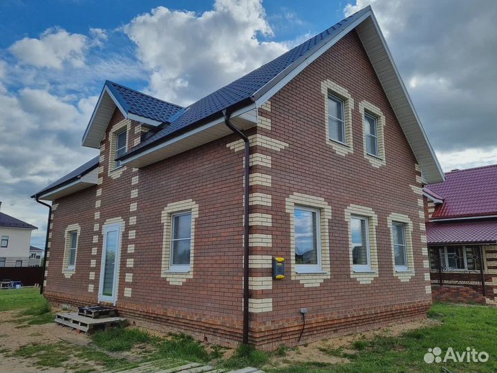 Кирпич лицевой шоколад солома красный