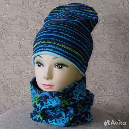 Шапка+снуд новые