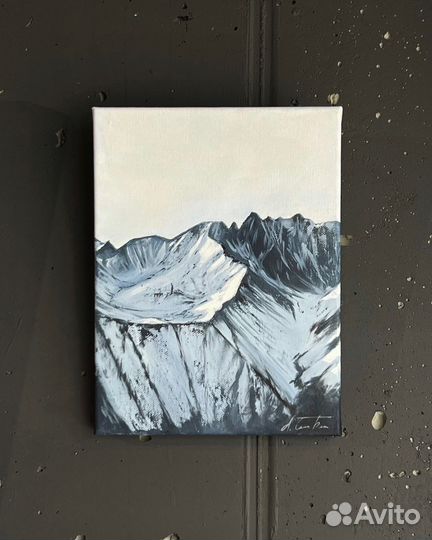Картина маслом горы