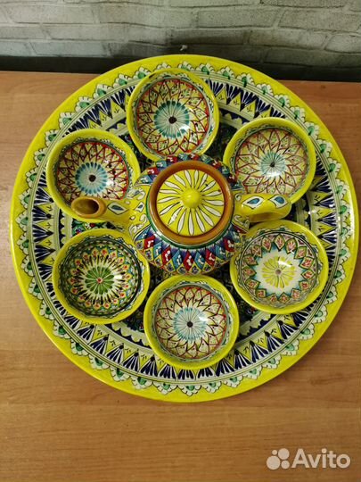 Риштанская керамика (комплект посуды)