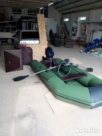 Надувная лодка пвх бу с мотором