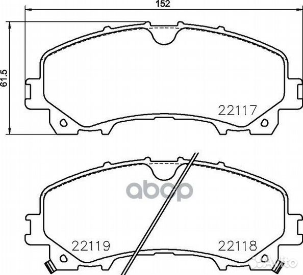 Колодки тормозные дисковые перед NP2060 NIS