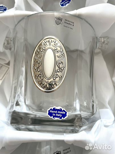 Набор бокалов серебро Италия