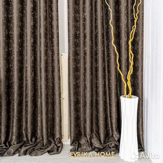 Шторы мрамор Зарина Шоколад