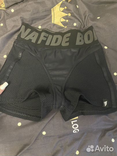 Спортивные шорты имитация кожаных стринг