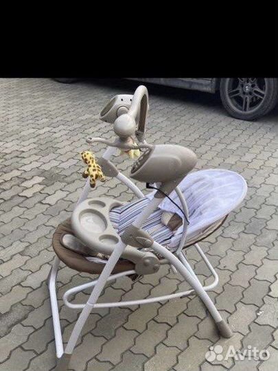 Детские электрокачели шезлонг Luxmom