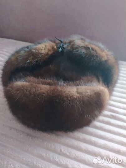 Норковая шапка мужская ушанка
