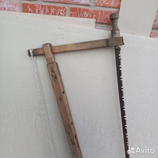 Пила лучковая старинная большая