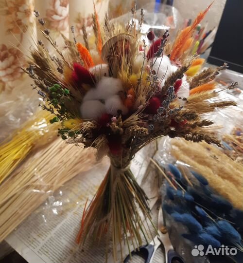 Букеты из сухоцветов