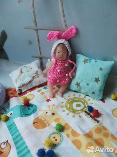 Мини Реборн девочка силиконовая