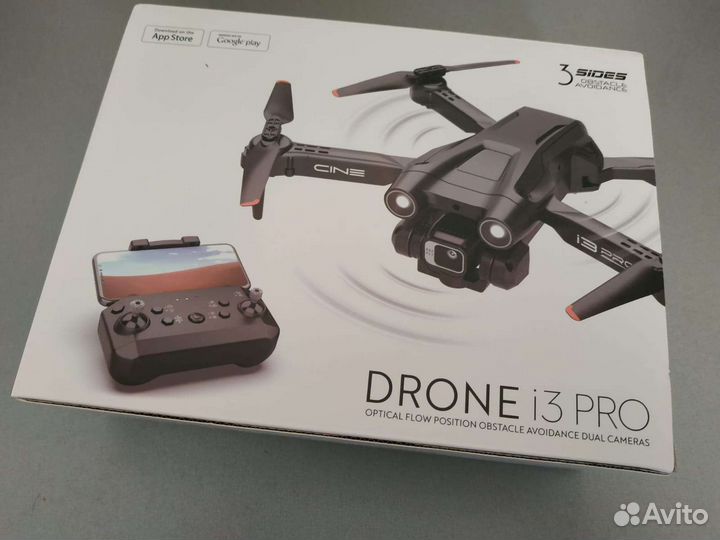 Квадрокоптер дрон i3Pro 2камеры 3акб