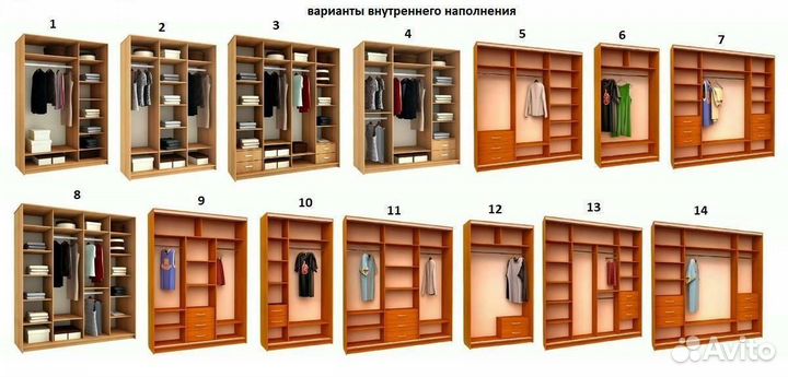 Шкаф-купе с ящиками