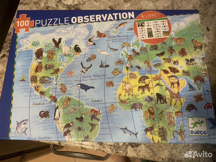 Пазл djeco животные мира