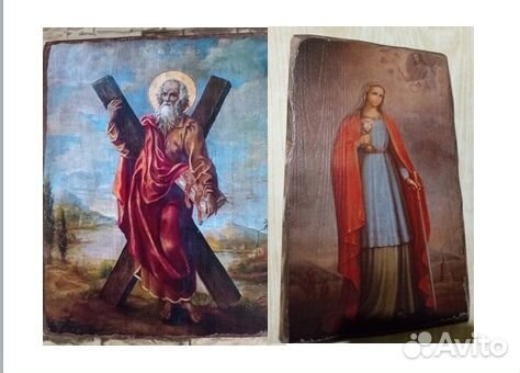 Иконы Св Андрей Первозванный и св вмчц Варвары