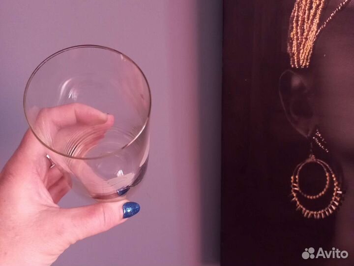 Стаканы под воду с розой винтаж СССР