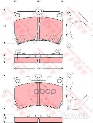 Колодки тормозные дисковые перед GDB3252 TRW