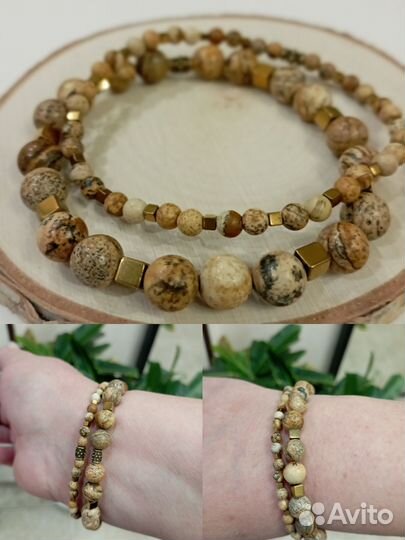 Браслеты из яшмы. Ручная работа