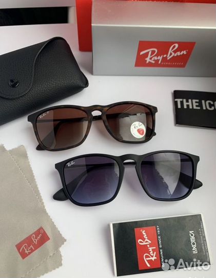 Очки ray ban Chris Polaroid коричневые