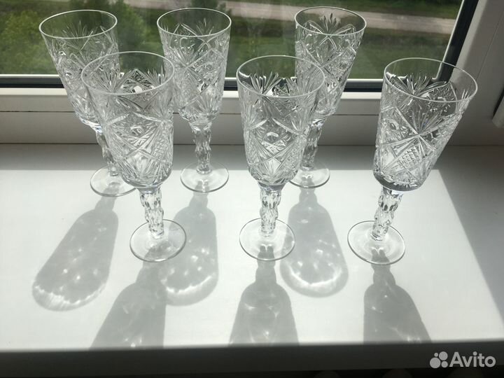 Хрустальные бокалы для шампанского