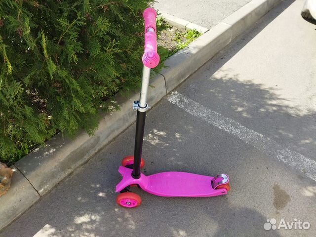 Самокат трехколесный, LED колёса