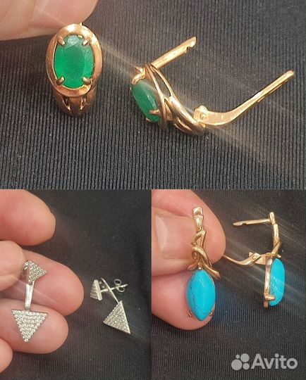 Серьги серебро