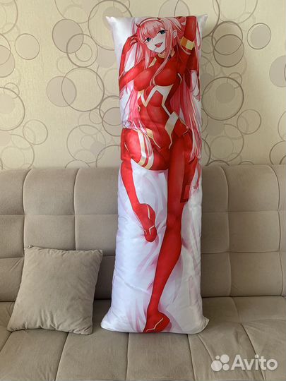 Подушка дакимакура zero two 140см