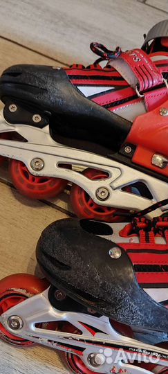 Коньки роликовые детские + защита