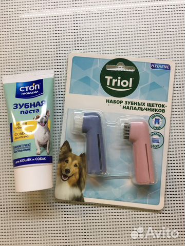 Зубная паста и щетки для животных