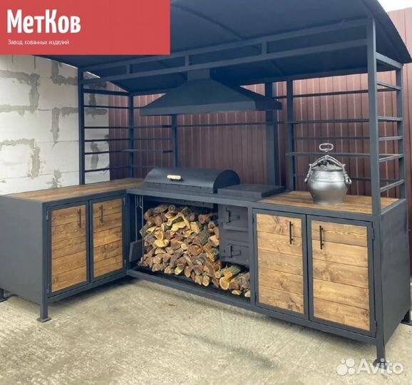 Кованые мангалы с крышей