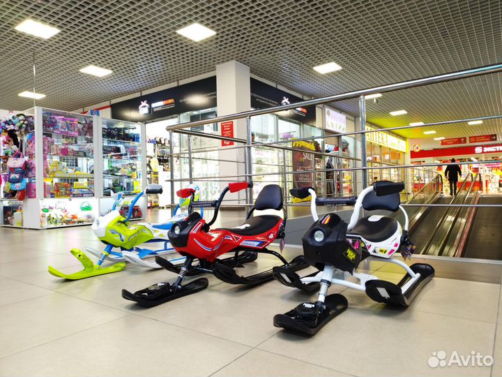 Снегокат SND4 ника с рулем и спинкой