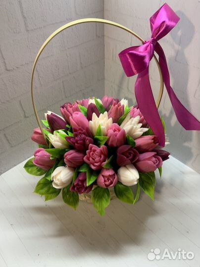 Цветы из мыла тюльпаны